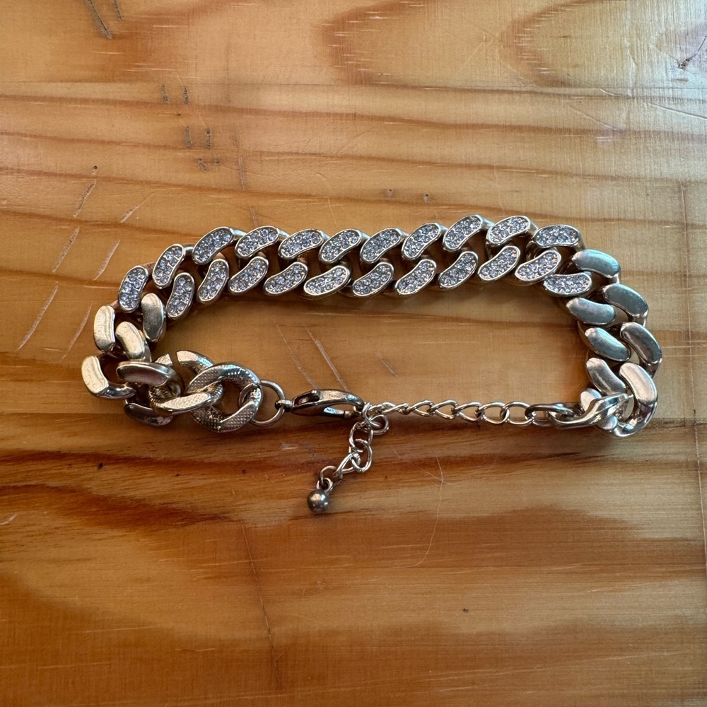 Rhinestone Link Bracelet